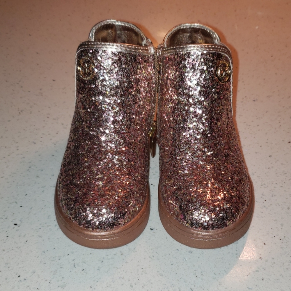 Michael Kors Dusty Rose/Rose Gold Hi-Top Sneakers